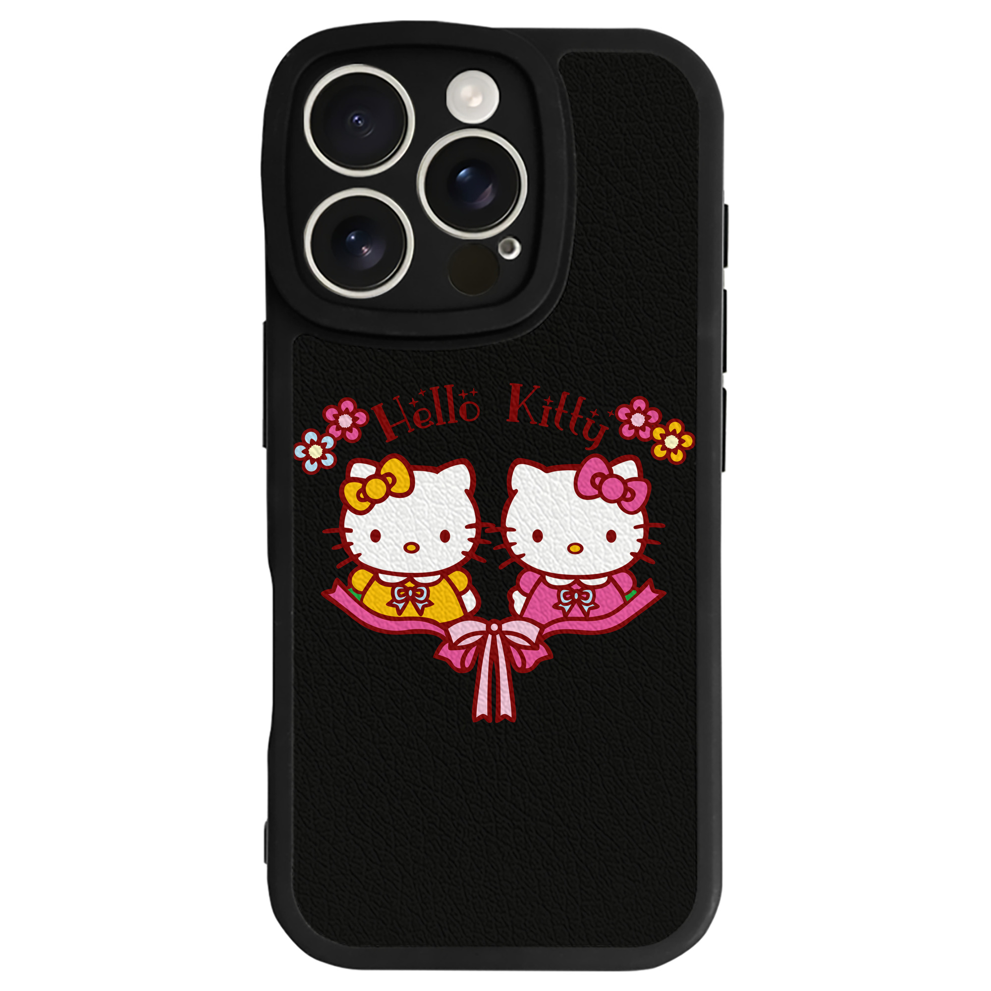 （画像用） Hello Kitty ハローキティ 【iPhone 16シリーズ対応】シリコンスマホケース（レザー調） 材質：シリコン